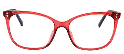 Kate Spade KS Aubree 0T7 Cat-Eye Plastic Red Reading Glasses with Clear Blue Block Coating Lens