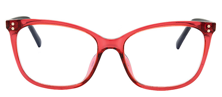 Kate Spade KS Aubree 0T7 Cat-Eye Plastic Red Reading Glasses with Clear Blue Block Coating Lens