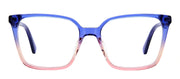 Kate Spade KS Everleigh BR0 Square Plastic Blue Eyeglasses with Logo Stamped Demo Lenses