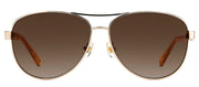 Kate Spade KS Fara/S J5G Aviator Metal Gold Sunglasses with Brown Polarized Lens