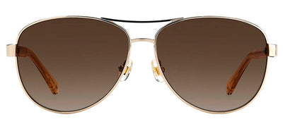 Kate Spade KS Fara/S J5G Aviator Metal Gold Sunglasses with Brown Polarized Lens