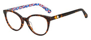 Kate Spade KS Gela 086 Oval Plastic Havana Eyeglasses with Logo Stamped Demo Lenses