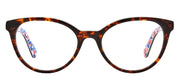 Kate Spade KS Gela 086 Oval Plastic Havana Eyeglasses with Logo Stamped Demo Lenses