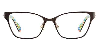 Kate Spade KS Ivie 09Q Cat-Eye Metal Brown Eyeglasses with Logo Stamped Demo Lenses