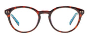 Kate Spade KS Kinslee 086 Round Plastic Havana Eyeglasses with Clear Blue Block Lens