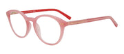Kate Spade KS Kinslee 35J Round Plastic Pink Reading Glasses with Clear Blue Block Lens