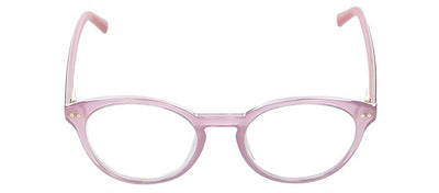 Kate Spade KS Kinslee 35J Round Plastic Pink Readers with Clear Blue Block Lens