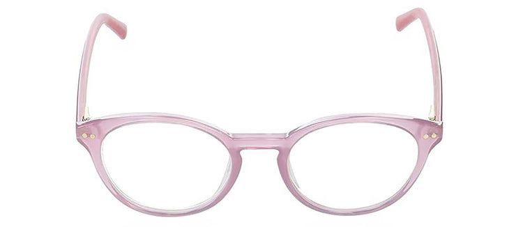 Kate Spade KS Kinslee 35J Round Plastic Pink Eyeglasses with Clear Blue Block Lens