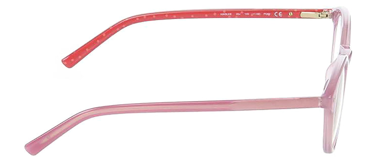 Kate Spade KS Kinslee 35J Round Plastic Pink Eyeglasses with Clear Blue Block Lens