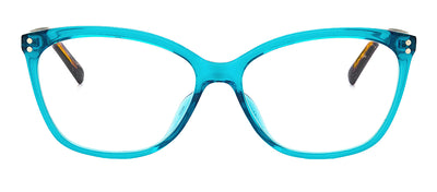 Kate Spade KS Milena ZI9 Cat-Eye Plastic Blue Reading Glasses with Clear Blue Block Lens