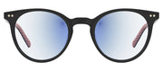 Kate Spade KS Misa 807 Round Plastic Black Readers with Clear Blue Block Lens