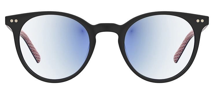 Kate Spade KS Misa 807 Round Plastic Black Readers with Clear Blue Block Lens