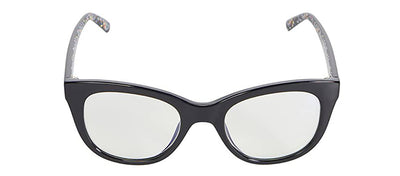 Kate Spade KS Odessa/BB 807 Oval Plastic Black Readers with Clear Blue Block Coating Lens