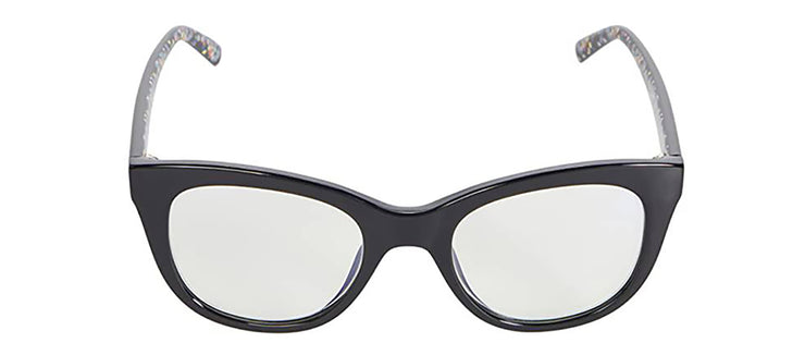 Kate Spade KS Odessa/BB 807 Oval Plastic Black Readers with Clear Blue Block Coating Lens