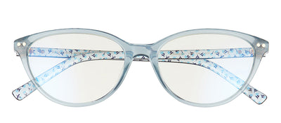 Kate Spade KS Roanne/BB PJP Cat-Eye Plastic Blue Reading Glasses with Clear Blue Block Lens