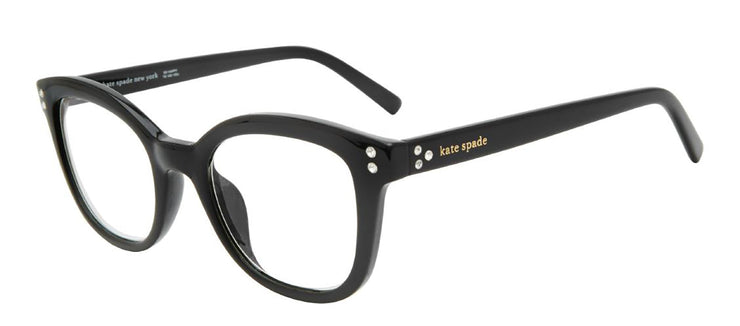 Kate Spade KS Tanea/BB 807 Square Plastic Black Reading Glasses with Clear Blue Block Lens