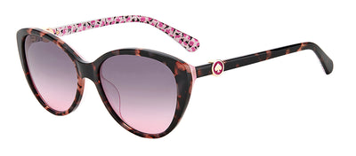 Kate Spade KS Visalia/G/S HT8 Butterfly Plastic Havana Sunglasses with Pink Gradient Lens