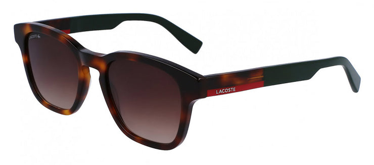 Lacoste LA 986S 240 Square Plastic Tortoise Sunglasses with Brown Gradient Lens
