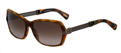 Lanvin LN 550 9ZA Rectangle Plastic Brown Sunglasses with Brown Gradient Lens