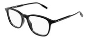MontBlanc SNOWCAP MB 0085O 009 Rectangle Plastic Black Eyeglasses with Logo Stamped Demo Lenses
