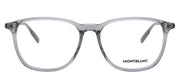 MontBlanc SNOWCAP MB 0085O 011 Square Plastic Grey Eyeglasses with Logo Stamped Demo Lenses
