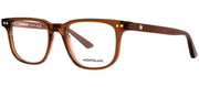 MontBlanc MILLENNIALS MB 0256O 006 Rectangle Plastic Brown Eyeglasses with Logo Stamped Demo Lenses
