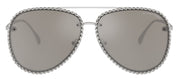 Michael Kors PORTOFINO MK 1147 18936G Pilot Metal Silver Sunglasses with Silver Mirror Lens