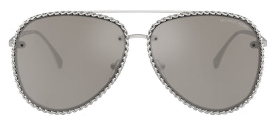 Michael Kors PORTOFINO MK 1147 18936G Pilot Metal Silver Sunglasses with Silver Mirror Lens