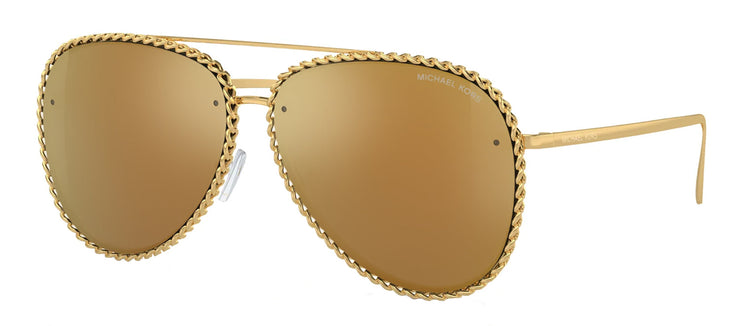 Michael Kors PORTOFINO MK 1147 18967P Pilot Metal Gold Sunglasses with Gold Mirror Lens