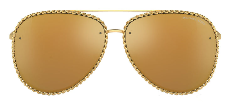 Michael Kors PORTOFINO MK 1147 18967P Pilot Metal Gold Sunglasses with Gold Mirror Lens