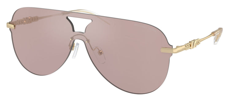 Michael Kors CYPRUS MK 1149 1014VS Pilot Metal Gold Sunglasses with Pink Mirror Lens