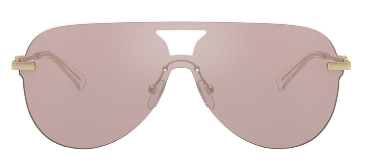 Michael Kors CYPRUS MK 1149 1014VS Pilot Metal Gold Sunglasses with Pink Mirror Lens