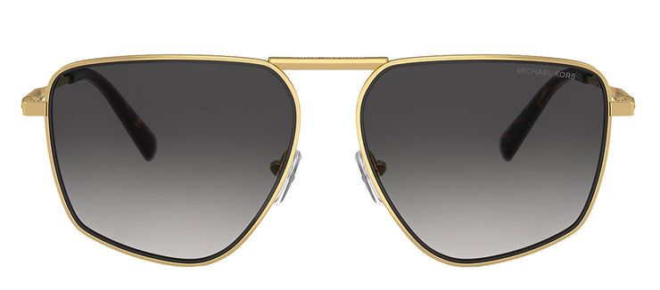 Michael Kors SILVERTON MK 1153 18968G Pilot Metal Gold Sunglasses with Grey Gradient Lens