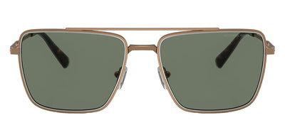 Michael Kors MK 1154 18993H Square Metal Gold Sunglasses with Green Lens