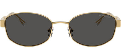 Michael Kors MONTE CARLO MK 1161 189687 Oval Metal Gold Sunglasses with Grey Lens