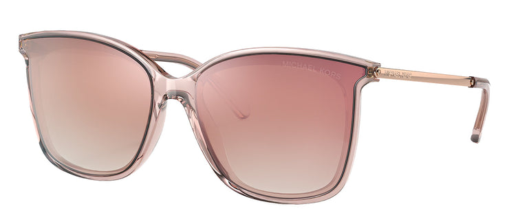 Michael Kors ZERMATT MK 2079U 31756F Square Metal Pink Sunglasses with Rose Mirror Lens