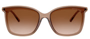 Michael Kors MK 2079U 39383B Square Metal Brown Sunglasses with Brown Gradient Lens