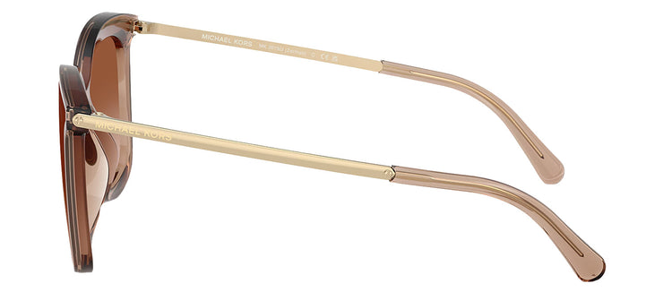 Michael Kors MK 2079U 39383B Square Metal Brown Sunglasses with Brown Gradient Lens