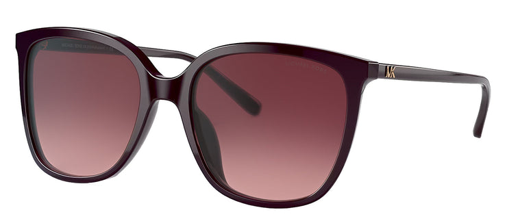 Michael Kors ANAHEIM MK 2137U 33448H Square Plastic Burgundy Sunglasses with Rose Gradient Lens