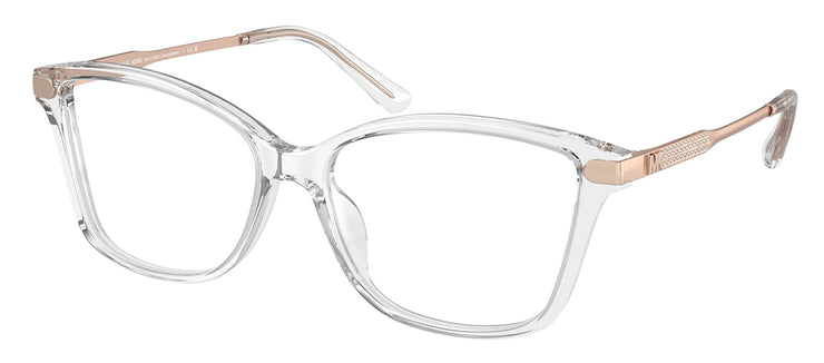 Michael Kors GEORGETOWN MK 4105BU 3999 Butterfly Plastic Clear Eyeglasses with Logo Stamped Demo Lenses