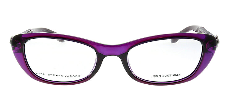 Marc by Marc Jacobs MMJ 569 DQT Cat-Eye Plastic Violet Eyeglasses with Logo Stamped Demo Lenses