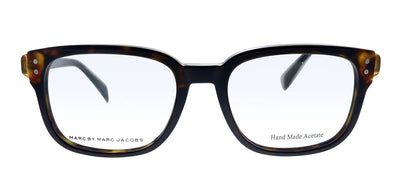 Marc by Marc Jacobs MMJ 633 A7S Rectangle Plastic Havana Eyeglasses with Logo Stamped Demo Lenses