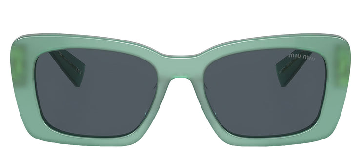 Miu Miu MU 07YS 19L09T Square Plastic Blue Sunglasses with Grey Lens