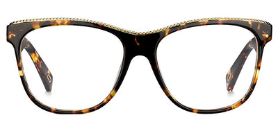 Marc Jacobs Marc 164 086 Square Plastic Tortoise Eyeglasses with Logo Stamped Demo Lenses