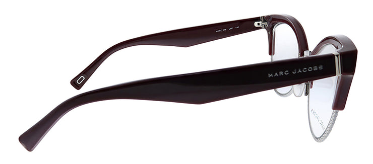Marc Jacobs Marc 216 LHF Cat-Eye Plastic Brown Eyeglasses with Logo Stamped Demo Lenses