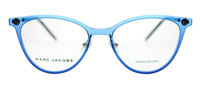 Marc Jacobs Marc 32 TVN Cat-Eye Plastic Blue Eyeglasses with Logo Stamped Demo Lenses