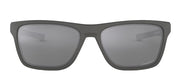 Oakley OO 9334 933415 Rectangle Plastic Black Sunglasses with Blue Mirror Lens