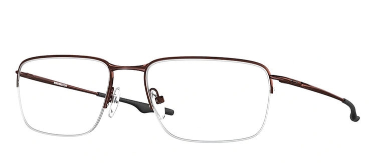 Oakley OX 5148 514807 Square Titanium Brown Eyeglasses with Transparent Demo Lens