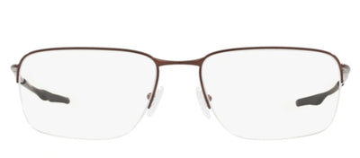 Oakley OX 5148 514807 Square Titanium Brown Eyeglasses with Transparent Demo Lens