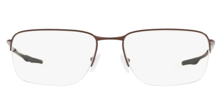 Oakley OX 5148 514807 Square Titanium Brown Eyeglasses with Transparent Demo Lens